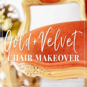 Gold + Velvet Chair Makeover