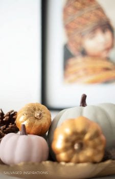 Painted Dollar Store Pumpkins for Bedroom Decor