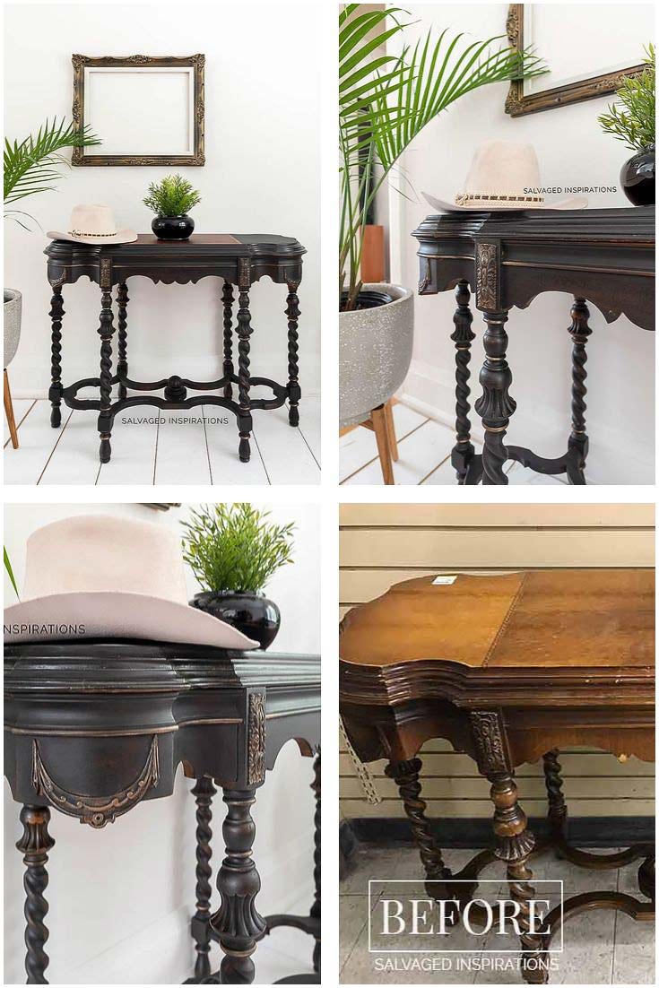 Before and After Vintage Table Makeover