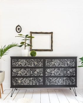 Black and White Painted Ikea Dresser