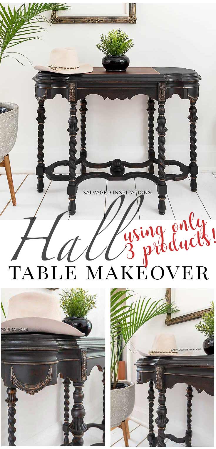 Hall Table Makeover Using Only 3 Products