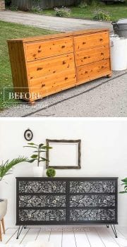 Ikea Curb Shopped Dresser Before and After