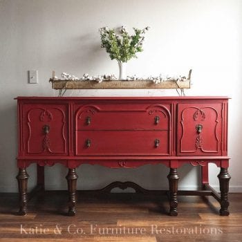 Katie Co Furniture Red Painted Buffet