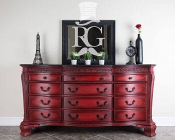 Refurbished Gentleman LLC Red Glazed Dresser