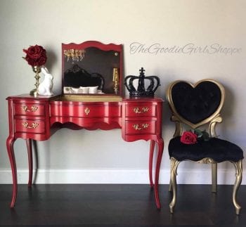 The Goodie Girl Shoppe Red Painted Vanity