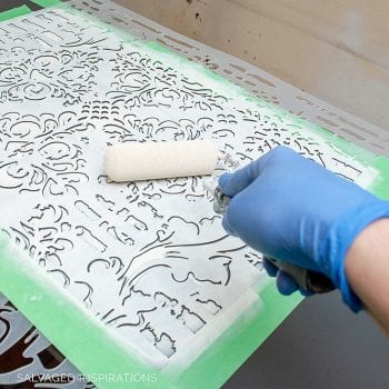 Using a Foam Roller To Stencil