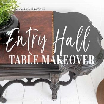 Walnut Hall Table w Inlay