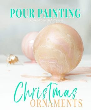 DIY Pour Paint Christmas Ornaments