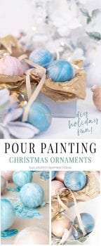Dirty Pour Painting DIY Christmas Ornaments