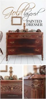 Gold Layered Painted Dresser Ideas