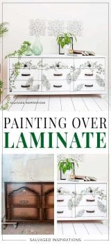 Painting Over Laminate | Salvaged Inspirations