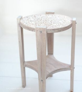 White Washed Wood Stand
