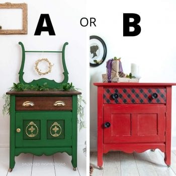 A or B Christmas Washstands
