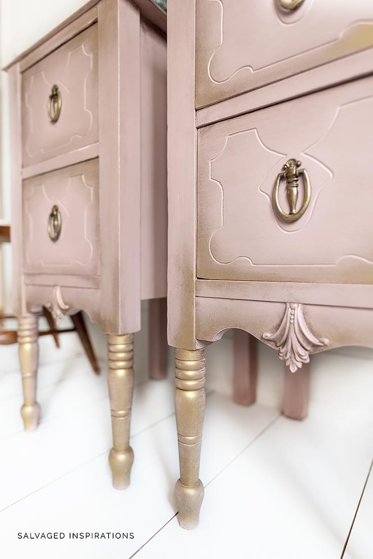 Side View of Painted Nightstands