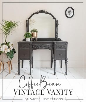 Coffee Bean Painted Vanity Makeover txt