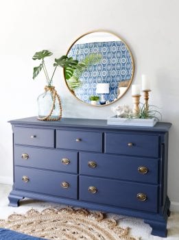 Navy-Blue-Dresser-Makeover by Sand and Sisal