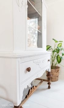 White Painted Salvaged China Cabinet