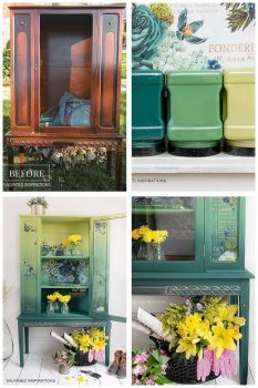 Before and After - Curb Shopped Painted China Cabinet