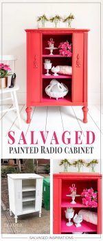 Salvaged Painted Vintage Radio Cabinet