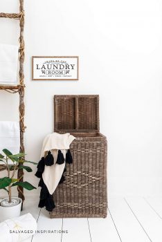 Painted Laundry Hamper Back to Wicker