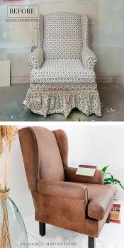 90s Skirt Chair Before and After