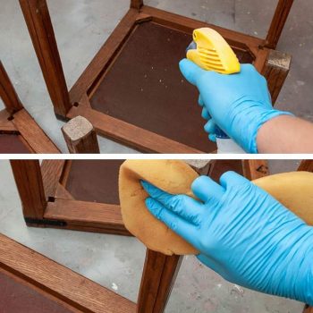 Cleaning Salvaged Nesting Tables