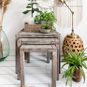 Driftwood Painted Nesting Tables IG
