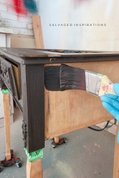 Painting Sewing Cabinet w Coffee Bean