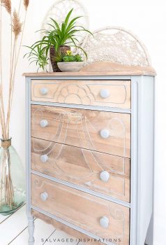 Side View of Painted and Bleached Dresser