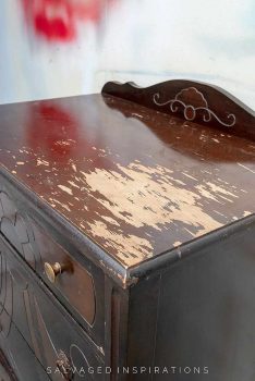 Vintage Dresser Top In Bad Shape