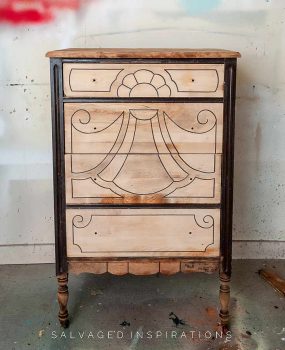 Vintage Dresser w Bleached Wood