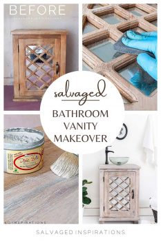 Salvaged Bathroom Vanity Makeover Step by Step