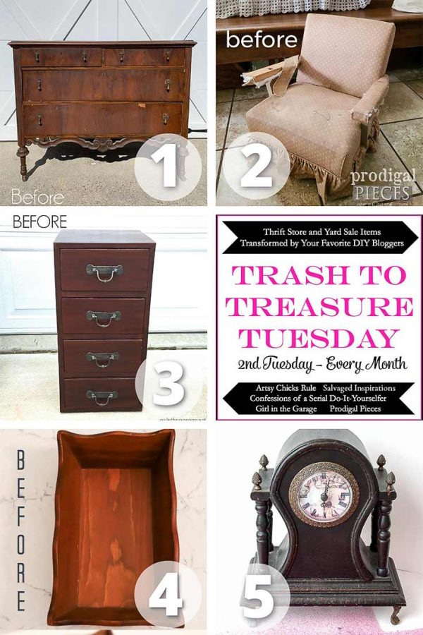 Painted Vintage Clock Makeover - Salvaged Inspirations