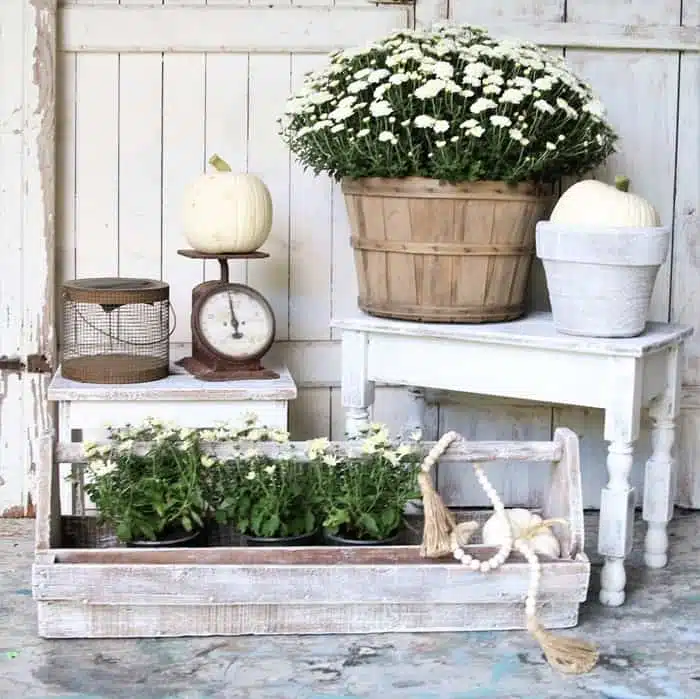 https://petticoatjunktion.com/home-decor-2/dry-brush-wood-stools-white-to-display-white-pumpkins-and-white-mums-for-fall-decor/