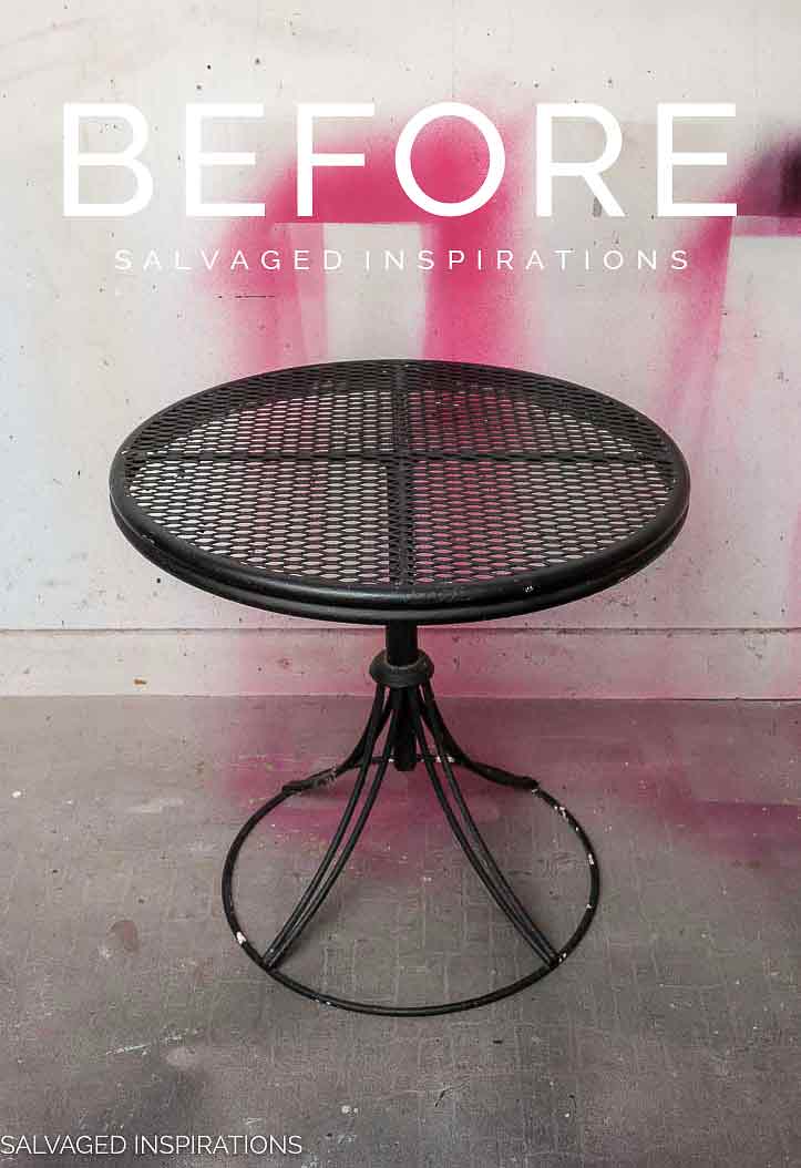 How To Paint Metal Furniture Salvaged, How To Paint Metal Garden Furniture