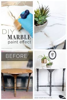 DIY Faux Marble Before And After