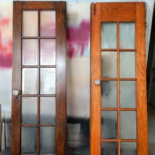 Gel Stained Doors Over Existing Finish before and after