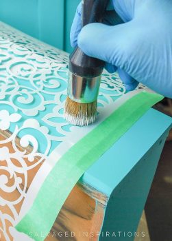 Stenciling On A Drawer