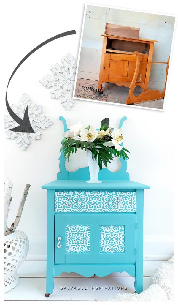 How To Paint Stripes on Furniture - Salvaged Inspirations