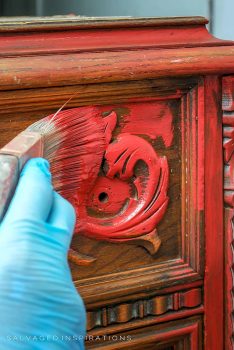 Painting Dresser Red