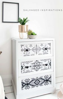 Painted Side Table w Transfers