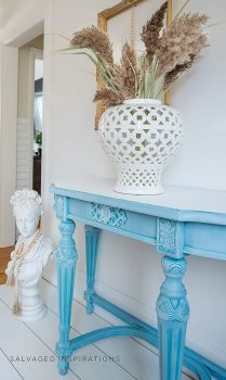 Painted Restore Hall Table in Harbour