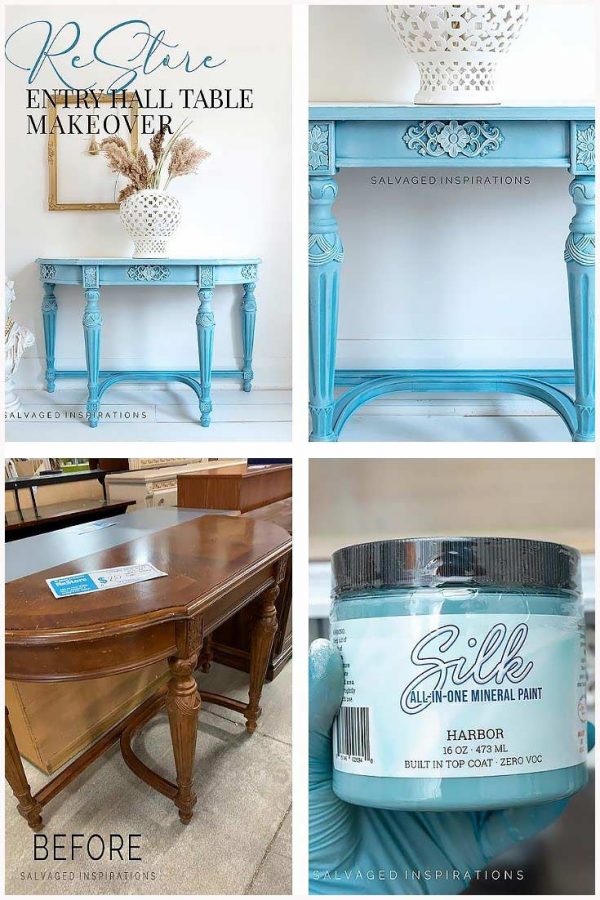 ReStore Entry Hall Table Makeover - Salvaged Inspirations