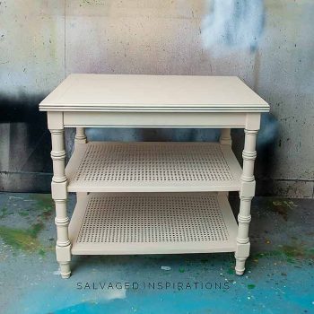Cane Side Table in SILK Sand Castle