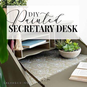 DIY Painted Thrift Store Secretary Desk IG