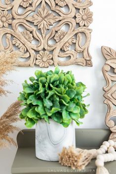 DIY Wood Painted Finish on Carved Wall Art