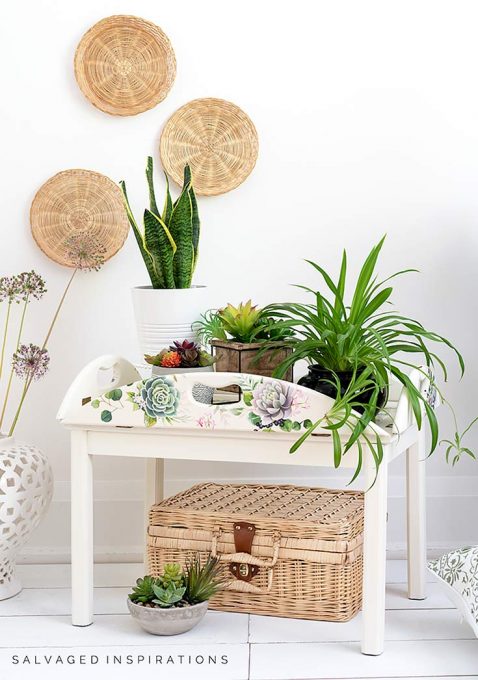 Tray Table Makeover - Salvaged Inspirations