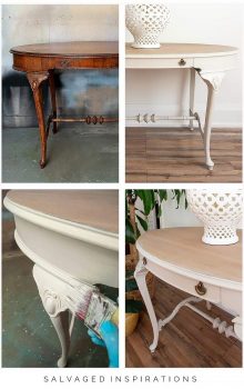 Hallway Table Makeover Collage