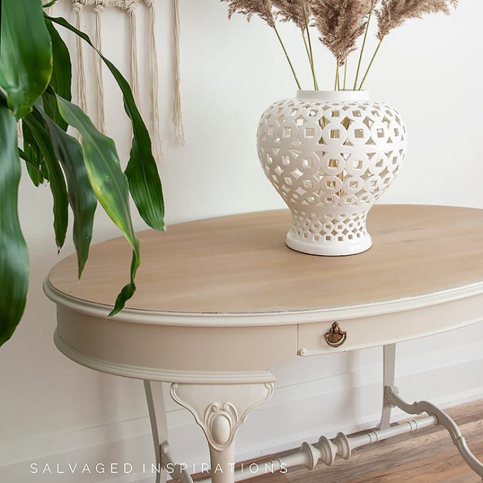 Side View of Vintage Hallway Table IG