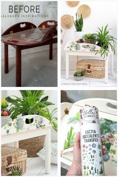 Tray Table Makeover Collage